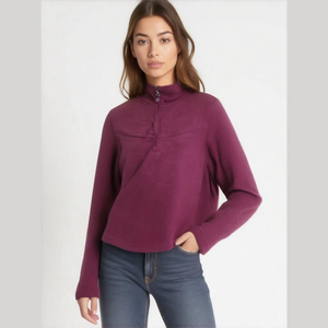 The North Face Women's Canyonlands 1/4 Zip Fleece Pullover - L - Purple